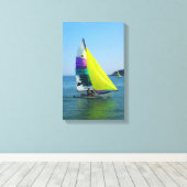 ホビーセーリングボート キャンバスプリント (インサイチュ (ウッドフロア))