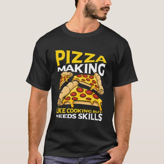 ホビーピザメーカー用ピザ製造引用文及びピザ Tシャツ (正面)
