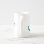 ホビーホースwhimsy水色アクア名前をカスタムする ボーンチャイナマグカップ (裏面)