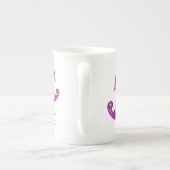 ホビーホースwhimsy水色パープル名前をカスタムする ボーンチャイナマグカップ (裏面)