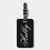 ホビーモダン白黒の夫の脚本 ラゲッジタグ (正面縦)