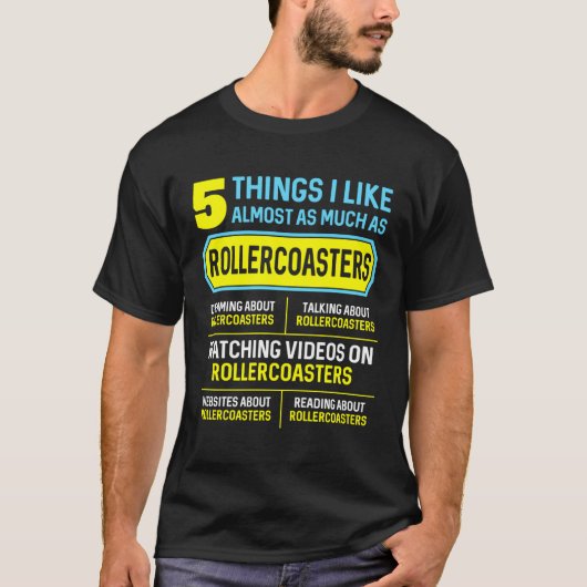 ホビーローラーコースター5つ Tシャツ (正面)