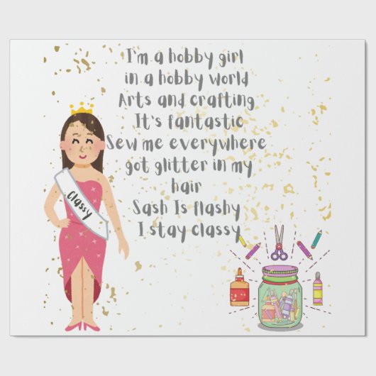 ホビーワールドのホビーガール ラッピングペーパー (フラット)