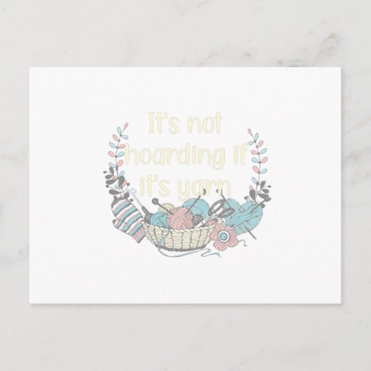ホビー編み物は新しいヨガニッティングファン ポストカード (正面)