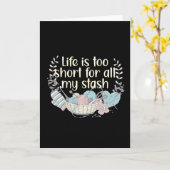 ホビー編み物ヤーンウールスタッシュ カード (黄色い花)