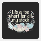 ホビー編み物ヤーンウールスタッシュ スクエアシール (正面)