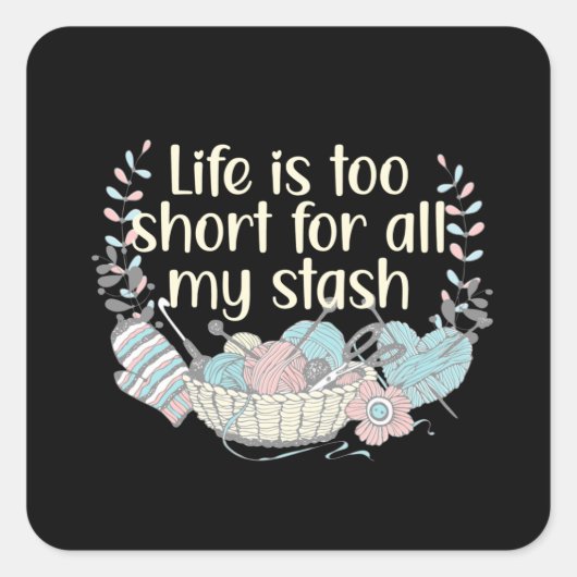 ホビー編み物ヤーンウールスタッシュ スクエアシール (正面)