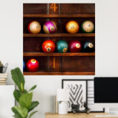 ホビー – プール – ビリヤード遊 ポスター (ホームオフィス)