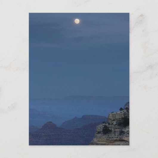 ホピで夕空を昇る満月 ポストカード (正面)