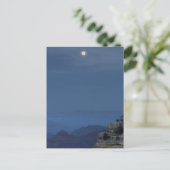 ホピで夕空を昇る満月 ポストカード (スタンド正面)