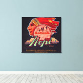 ホピオレンジラベルレッドランズ（カリフォルニア州） キャンバスプリント (インサイチュ (ウッドフロア))