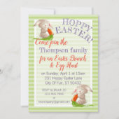 ホピカスタムーイースターバニーストライプズ格子模様 招待状 (正面)