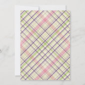 ホピカスタムーイースターバニーストライプズ格子模様 招待状 (裏面)