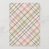 ホピカスタムーイースターバニーストライプズ格子模様 招待状 (裏面)