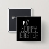 ホピシンプルーイースタープンタイポグラフィ |ピンボタン 缶バッジ (正面&裏面)