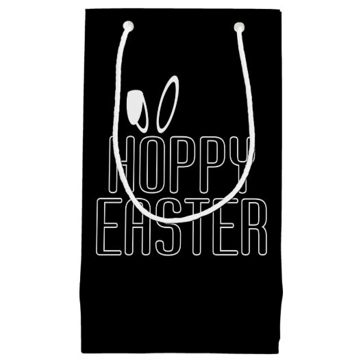 ホピシンプルーイースタープンタイポグラフィ |抱き枕 スモールペーパーバッグ (正面)