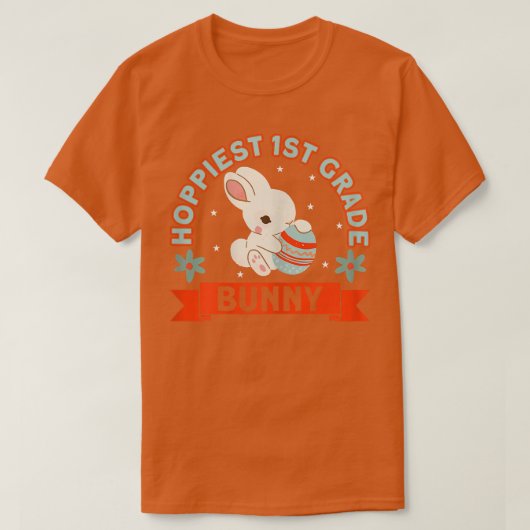 ホピスト1年生バニー卵ハンター春イースター Tシャツ (デザイン正面)
