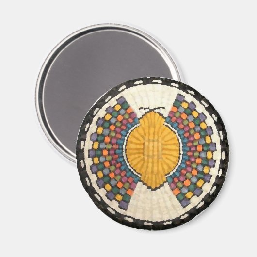 ホピスネークモチーフヴィンテージ先住民アメリカン マグネット (正面/裏面)