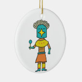 ホピドールブルースターカチーナ セラミックオーナメント (右)