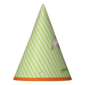 ホピーハッピーイースターバニーストライプズ模様 パーティーハット (左)