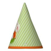 ホピーハッピーイースターバニーストライプズ模様 パーティーハット (右)