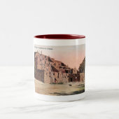 ホピー族の家、グランドキャニオン、アリゾナのヴィンテージ ツートーンマグカップ (中央)