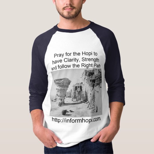 ホピー族サポートメンズワイシャツ Tシャツ (正面)