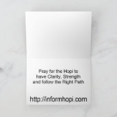 ホピー族サポート挨拶状 カード (内部)