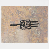 ホピ女性記号 フリースブランケット (正面(横))