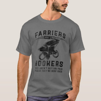 ホフおもしろいァリングホースウマ科のシューイングH Tシャツ