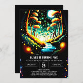 ホファイズマジカルウッドランドジャーニー誕生日 招待状 (正面/裏面)