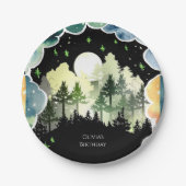 ホファイリーフォレストウッドランド誕生日 ペーパープレート (正面)