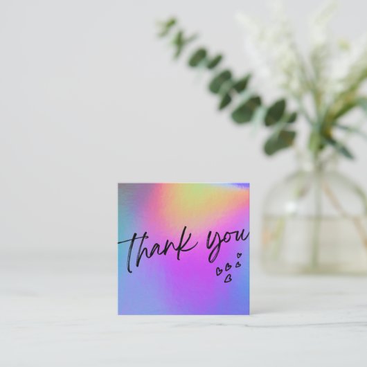 ホフェイクロハートトレンディーメディア挿入名刺 スクエア名刺 (スタンド正面)