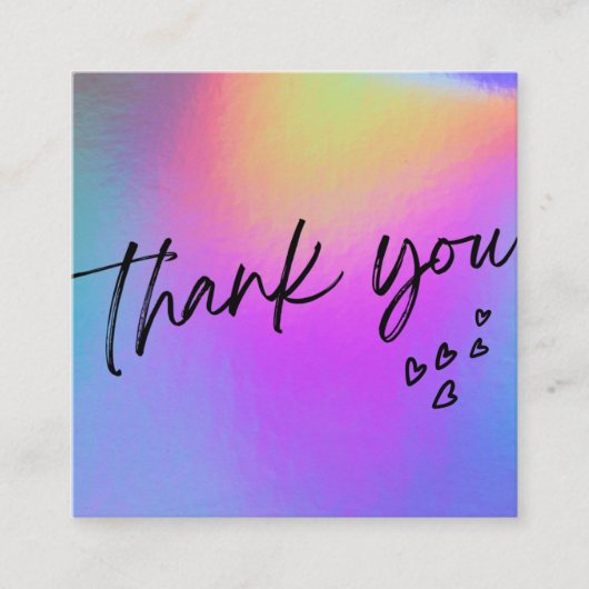 ホフェイクロハートトレンディーメディア挿入名刺 スクエア名刺 (正面)