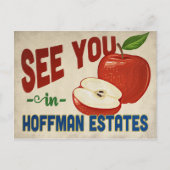 ホフマンエステーツイリノイアップルヴィンテージトラベル ポストカード (正面)