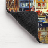 ホフルエール港の帆船の美しい景色 マウスパッド (コーナー)