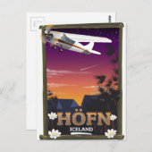 ホフンアイスランド航空ポスター ポストカード (正面/裏面)