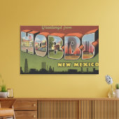 ホブス，ニューメキシコ – ラージレターシーン2 キャンバスプリント (インサイチュ (リビング))