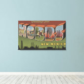 ホブス，ニューメキシコ – ラージレターシーン2 キャンバスプリント (インサイチュ (ウッドフロア))