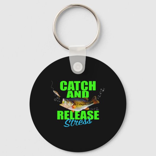 ホブ用キャッチ及び放出ストレス魚釣り魚 キーホルダー (正面)