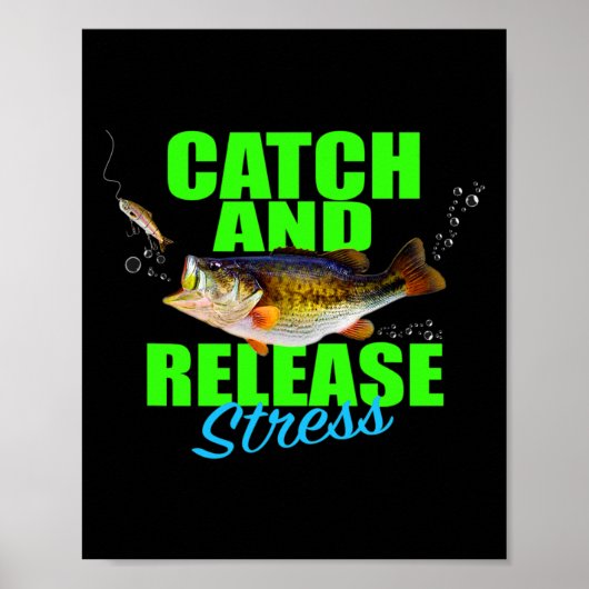 ホブ用キャッチ及び放出ストレス魚釣り魚 ポスター (正面)