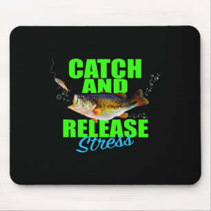 ホブ用キャッチ及び放出ストレス魚釣り魚 マウスパッド