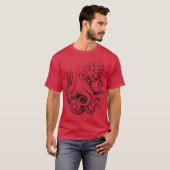 ホプトパシービール飲みタコ Tシャツ (正面フル)