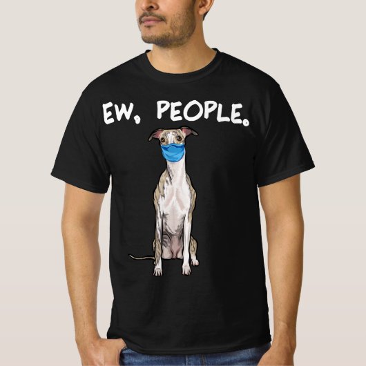 ホペットの人々は犬のマスクのプルオーバーを着用顔。 Tシャツ (正面)