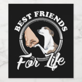 ホペット好きの贈り物ホペット好きの汗 ワインラベル (シングルラベル)