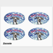 ホペット星空の夜，メリークリスマス 楕円形シール (シート)