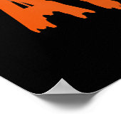 ホペット犬とハロウィーンを愛する女の子 ポスター (角)