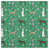 ホペット犬のクリスマス ファブリック (見本)