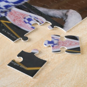 ホペット犬を着飾って賭博台 ジグソーパズル (側面)