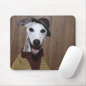 ホペット犬を着飾って賭博台 マウスパッド (マウス)